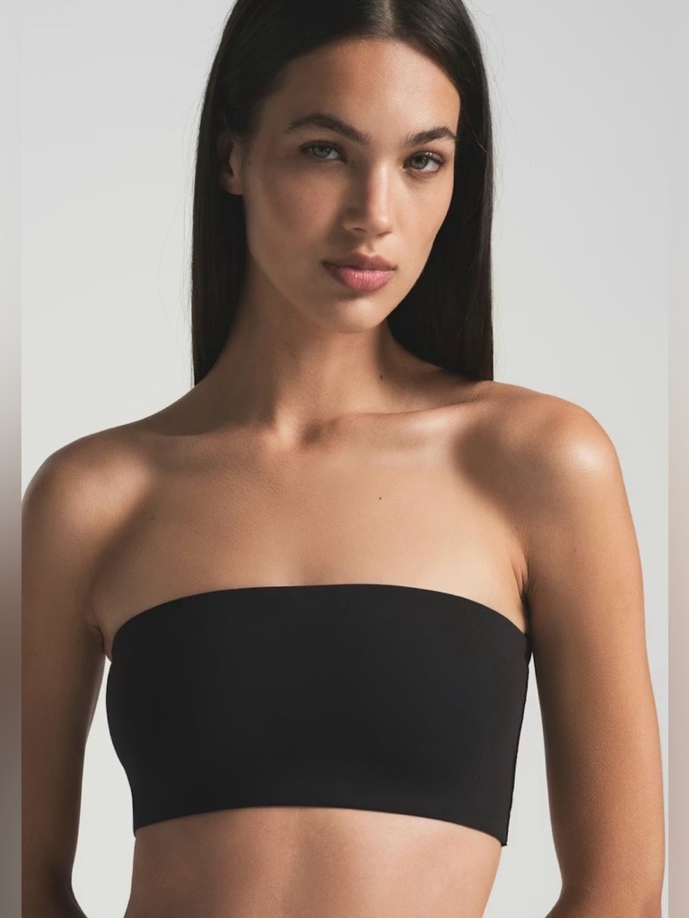 SKIMS Fits Everybody Bandeau Bralette in Onyx 4X